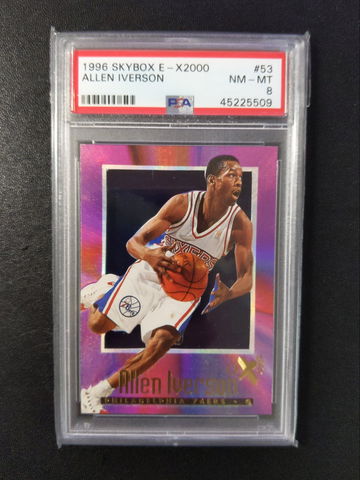 1996 Skybox E-X 2000 #53 Allen Iverson  PSA8