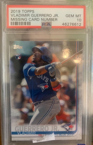 2019 topps Vladimir Guerrero jr missing card number