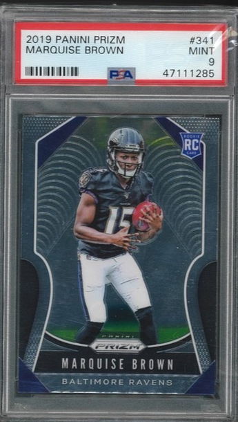 Marquise Brown Prizm PSA 9 #341 