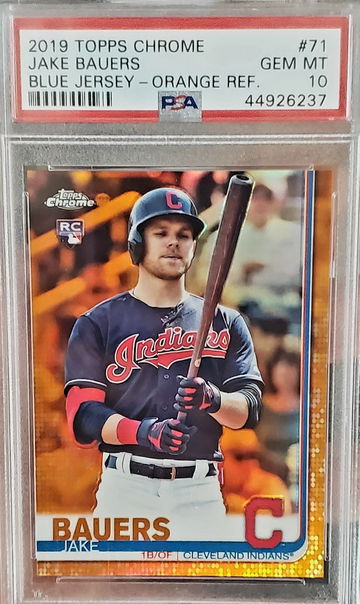PSA 10 2019 Topps Chrome Jake Bauers Orange /25