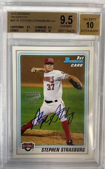 Stephen Strasburg Bowman Prospects Auto