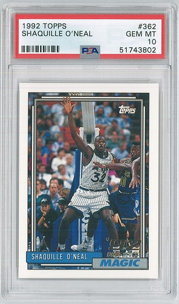 1992 Topps Shaquille O'Neal #362 PSA 10