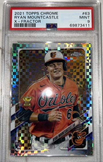 2021 Topps Chrome Ryan Mountcastle X-Fractor Refractor Rookie #63 PSA 9 Mint