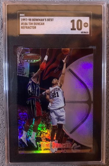 Tim Duncan 1997 BOWMANS BEST REFRACTOR