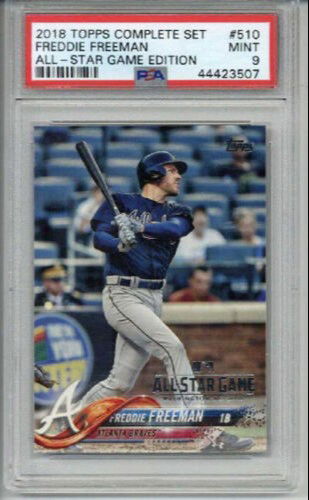 2018 TOPPS COMPLETE ALL STAR GAME EDITION #510 FREDDIE FREEMAN PSA 9 RARE
