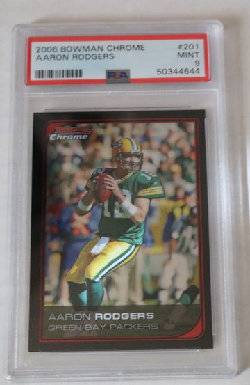 2006 Bowman Chrome Aaron Rodgers PSA 9