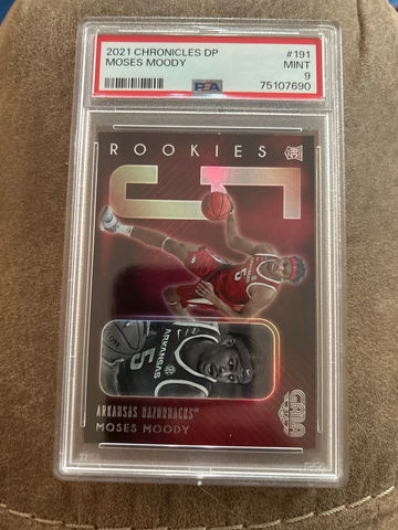 2021 Panini Chronicles DP #191 Moses Moody RC PSA 9