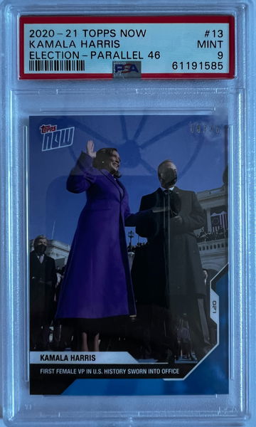 2020-21 TOPPS NOW KAMALA HARRIS ELECTION - PARALLEL 46 PSA 9