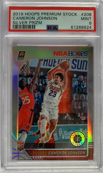 2019 Hoops Premium Stock Cameron Johnson Silver Prizm PSA 9