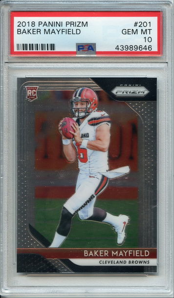 Baker Mayfield Prizm PSA 10