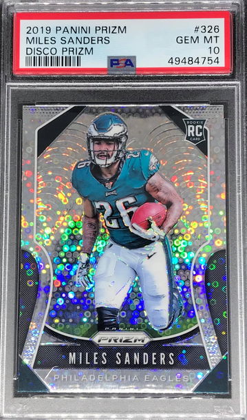 Miles Sanders 2019 Panini Prizm Disco RC Rookie PSA 10 POP 10