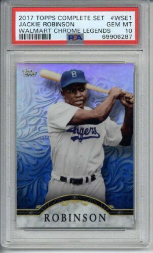 2017 TOPPS COMPLETE SET WALMART CHROME LEGENDS JACKIE ROBINSON PSA 10 LOW POP