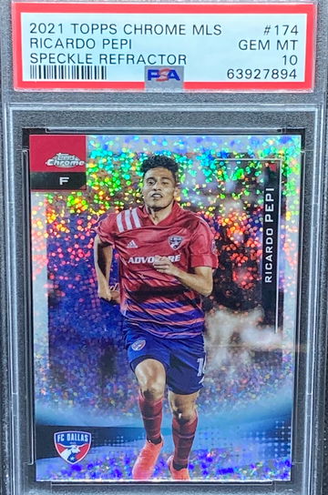 2020 Topps Chrome MLS Ricardo Pepi Speckle Refractor PSA 10 *POP 1* USMNT