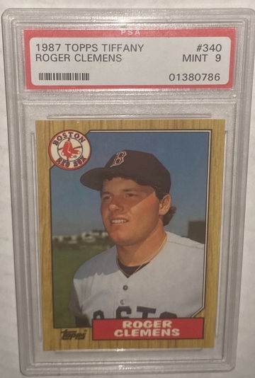 1987 Topps Tiffany #340 Roger Clemens PSA 9