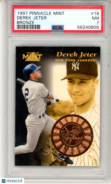 1997 Pinnacle Mint Collection Derek Jeter #16 Bronze Insert PSA 7