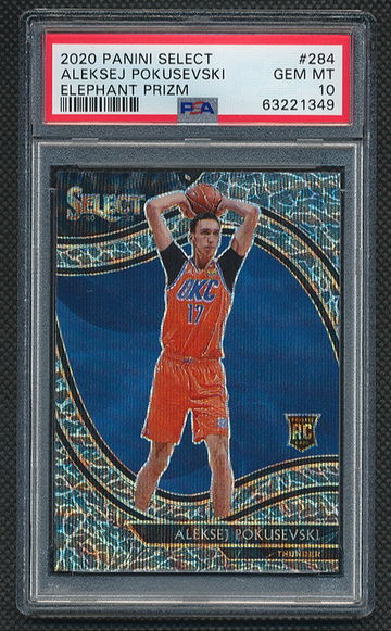 2020 Select Aleksej Pokusevski Elephant Prizm PSA 10