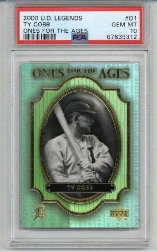 2000 UPPER DECK LEGENDS ONES FOR THE AGES #01 TY COBB CARD TIGERS PSA 10