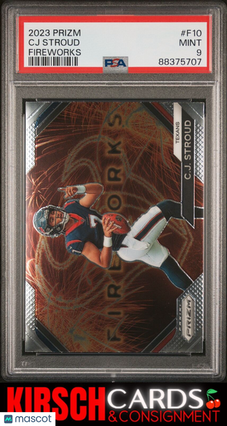 Cj Stroud 2023 Panini Prizm Fireworks RC #F10 PSA 9