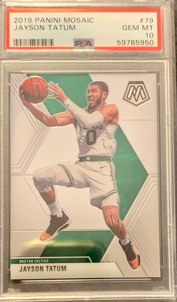 2019-20 Panini Mosaic Basketball #79 Jayson Tatum - Graded PSA 10 Gem MT ☘️