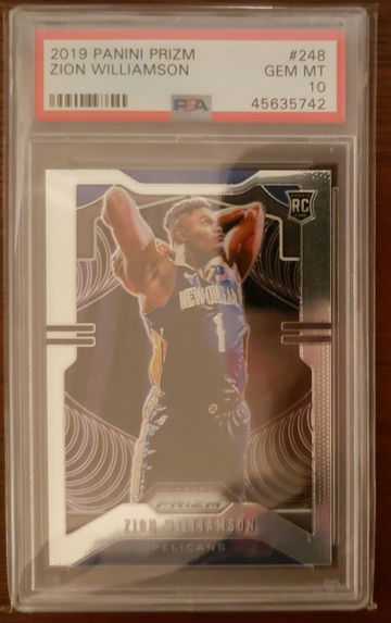 2019-20 Panini Prizm Zion Williamson PSA 10