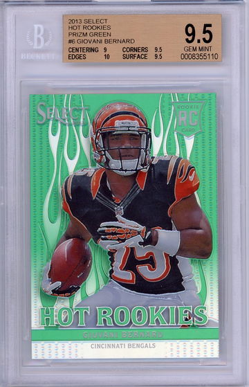 2013 Select RC GREEN PRIZMS Giovani Bernard BGS 9.5 GEM MINT 01/15
