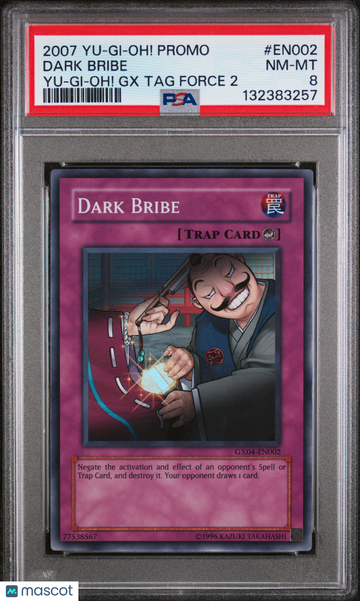 Yu-Gi-Oh! Promo Dark Bribe Yu-Gi-Oh! GX TAG Force 2 PSA 8 #EN002