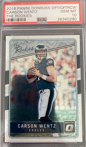Carson Wentz 2016 Optic The Rookies PSA 10