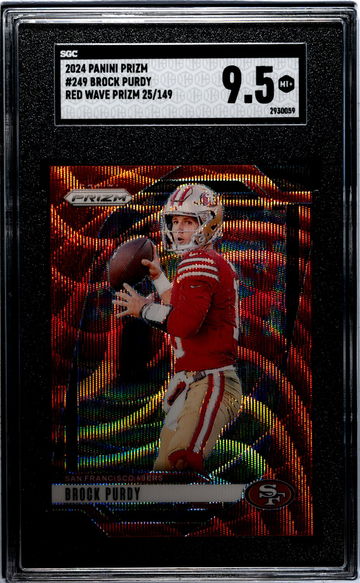 2024 Panini Prizm Red Wave Prizm Brock Purdy #249 /149 SGC 9.5