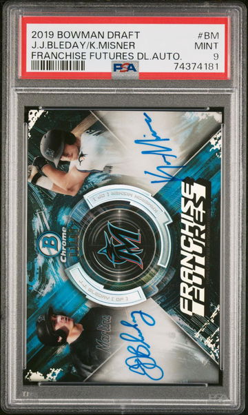 2019 BOWMAN FRANCHISE FUTURES AUTO J.J.BLEDAY/K.MISNER PSA 9