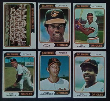 1974-75 Topps Baltimore Orioles Lot of 12 Paul Blair Don Baylor Dave McNally 🔥⚾🔥⚾