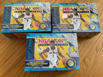 1x 2019-2020 Panini NBA Hoops MEGA BOX Red Cracked Ice Prizm