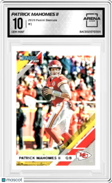 2019 Panini Donruss Patrick Mahomes II #1 Arena Club 10