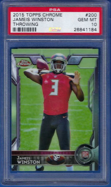 2015 Topps Chrome Jameis Winston RC #200 *PSA 10* New Orleans Saints Gem Mint Rookie