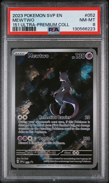 2023 Pokemon Scarlet and Violet Black Star Promo 151 Ultra Premium Collection Mewtwo #052 PSA 8