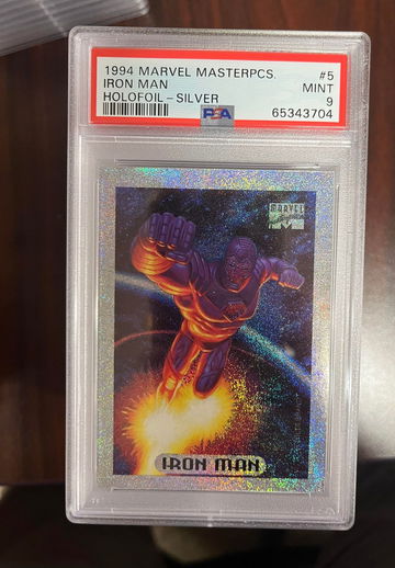 1994 Marvel Masterpieces Iron Man Holofoil Silver PSA 9