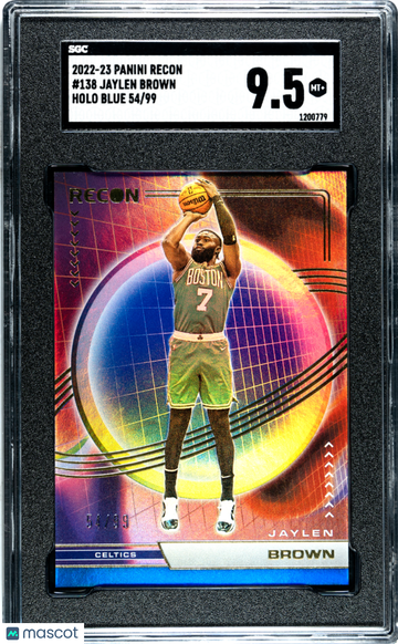 2022 Panini Recon Jaylen Brown #138 Holo Blue SGC 9.5