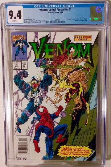 Venom: Lethal Protector #4 - CGC 9.4 - Newsstand - 1st Appearance of Scream - Spider man 