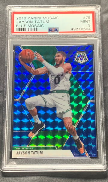 2019 Mosaic Jayson Tatum Blue #1/99 PSA 9