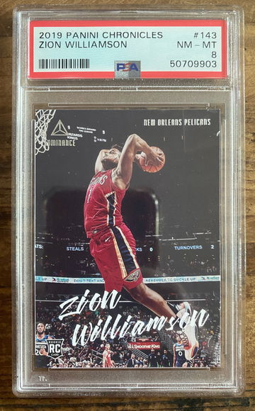 2019 Panini Chronicles Zion Williamson #143 PSA 8