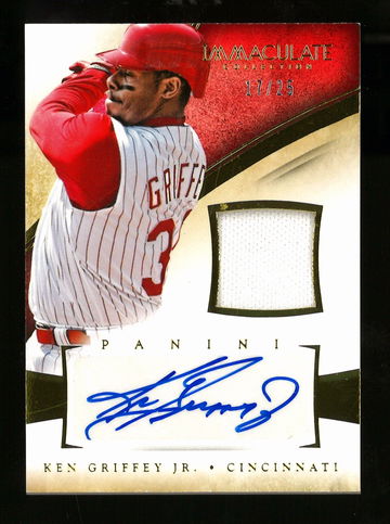 2014 Panini Immaculate Ken Griffey Jr Patch Auto/25
