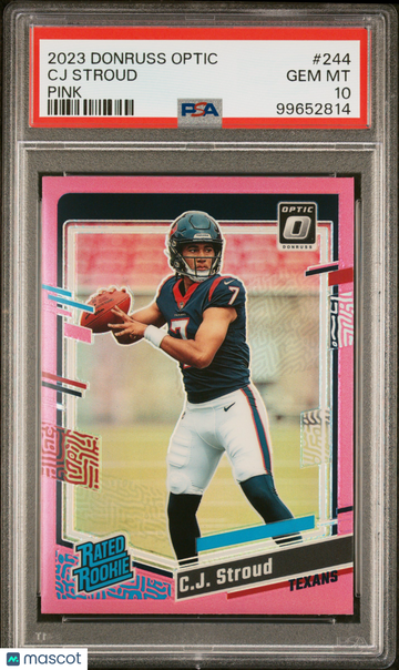 2023 Panini Donruss Optic CJ Stroud #244 Pink Rookie PSA 10