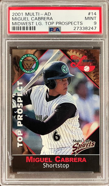 2001 Multi-Ad #14 Miguel Cabrera PSA 9