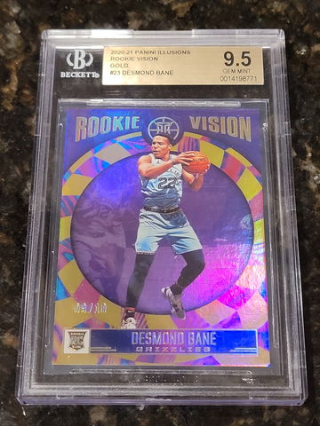2020-21 Desmond Bane Illusions Rookie Vision GOLD 9/10 - BGS 9.5