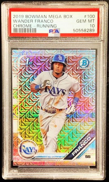 2019 Bowman Chrome Wander Franco Mega Refractor 1st RC PSA 10