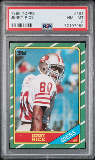 1986 Topps Jerry Rice #161 PSA 8