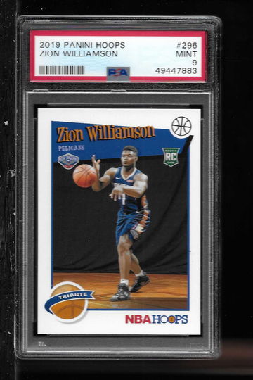 2019 PANINI HOOPS #296 ZION WILLIAMSON PSA 9