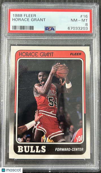 1988 Fleer Horace Grant #16 PSA 8