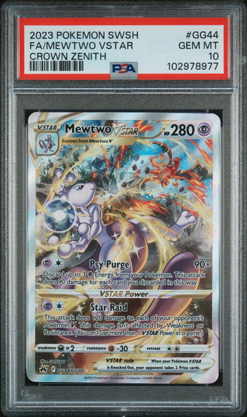 2023 Pokemon Sword and Shield Crown Zenith Mewtwo Vstar #GG44 PSA 10