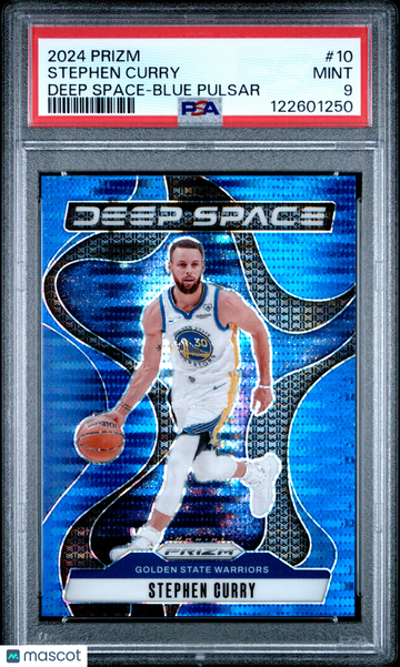 2024 Panini Prizm Deep Space Stephen Curry #10 Blue Pulsar /99 PSA 9
