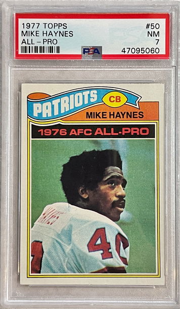 1977 Topps Mike Haynes Rookie #50 PSA 7